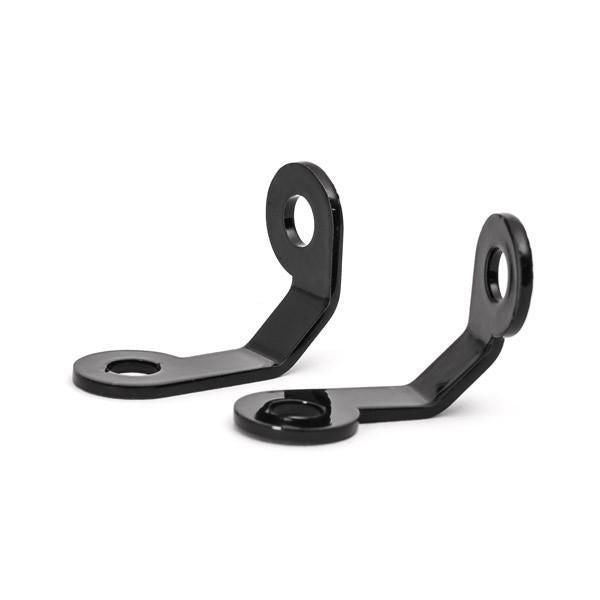 1Pair Universal Motorcycle Rear Turn Signal Relocation Bracket – Black Steel – Fits Most Harley & Cruisers